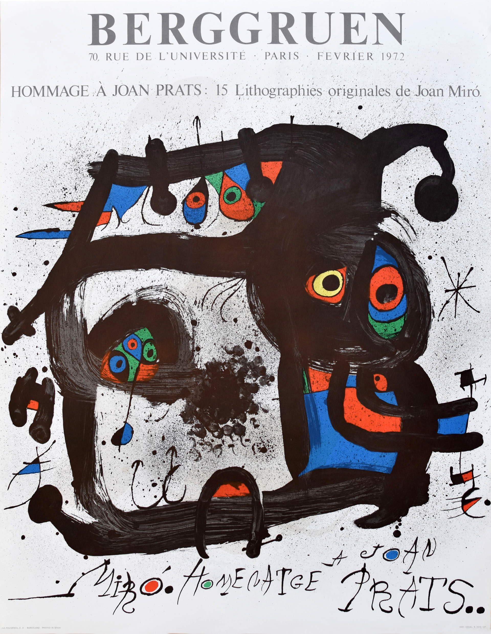 AUSSTELLUNG »HOMENATGE A JOAN PRATS«. 1972
Pic...
