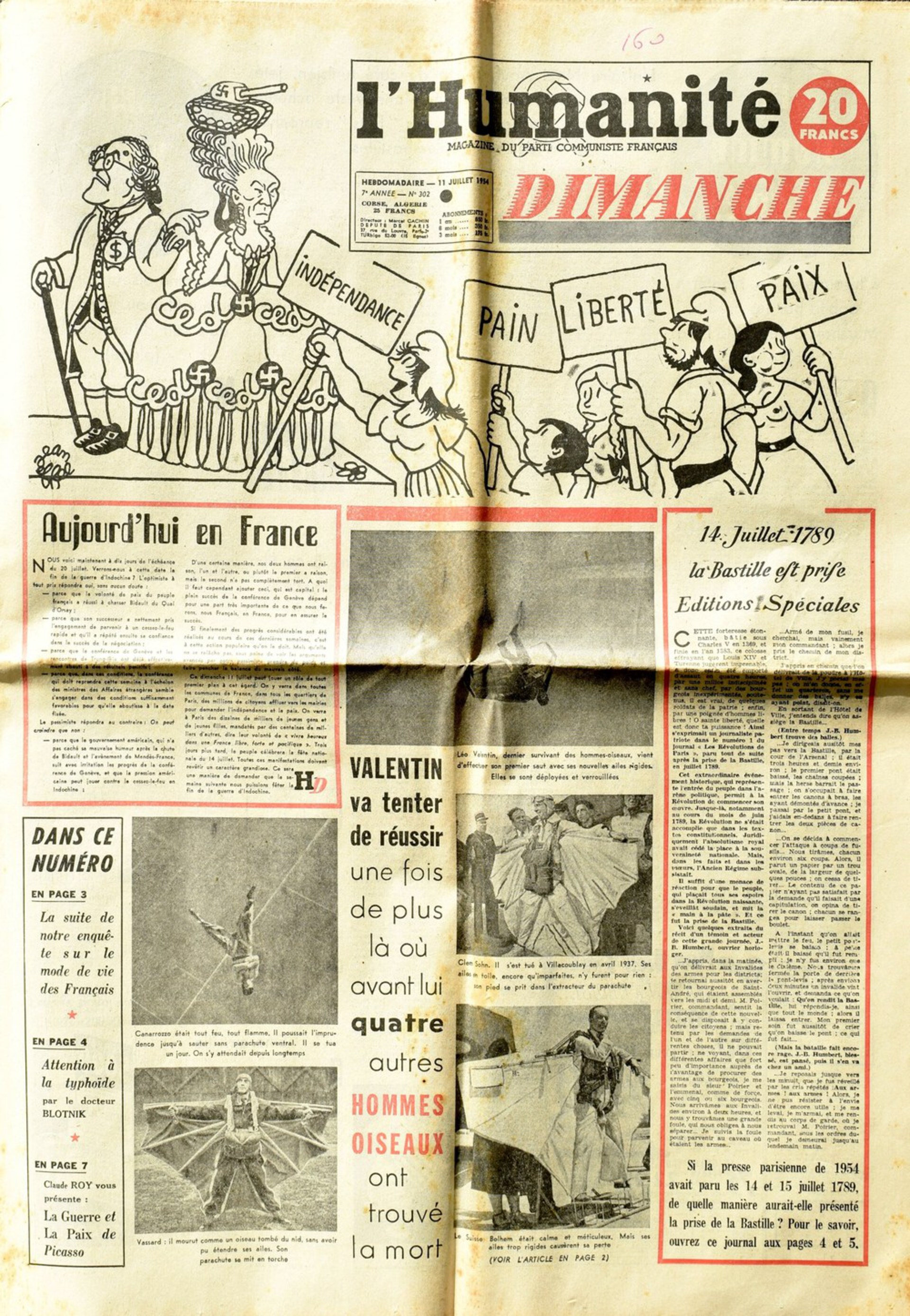 L´Humanite dimanche 11.7.1954