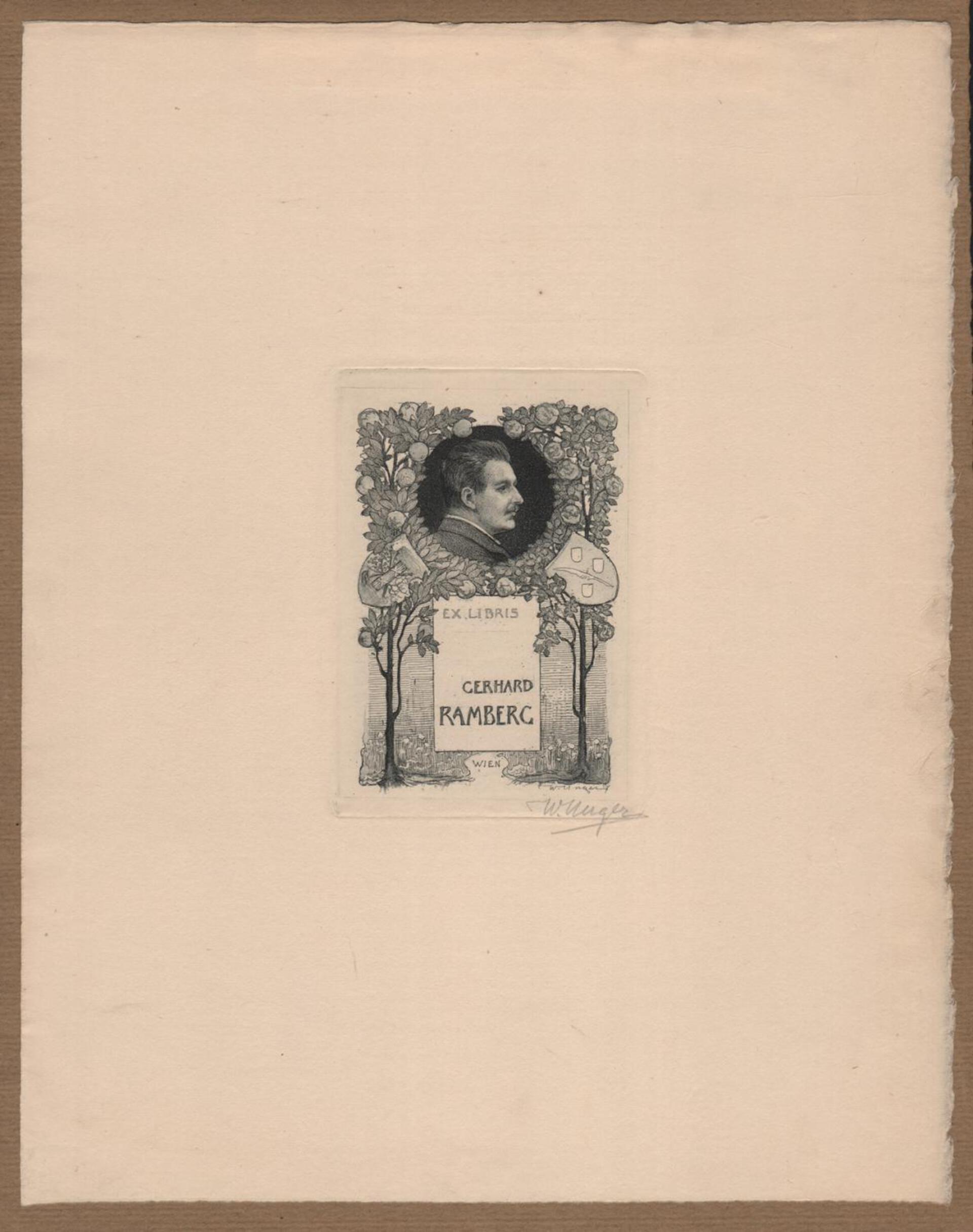 Exlibris für Gerhard Ramberg / Radierung
