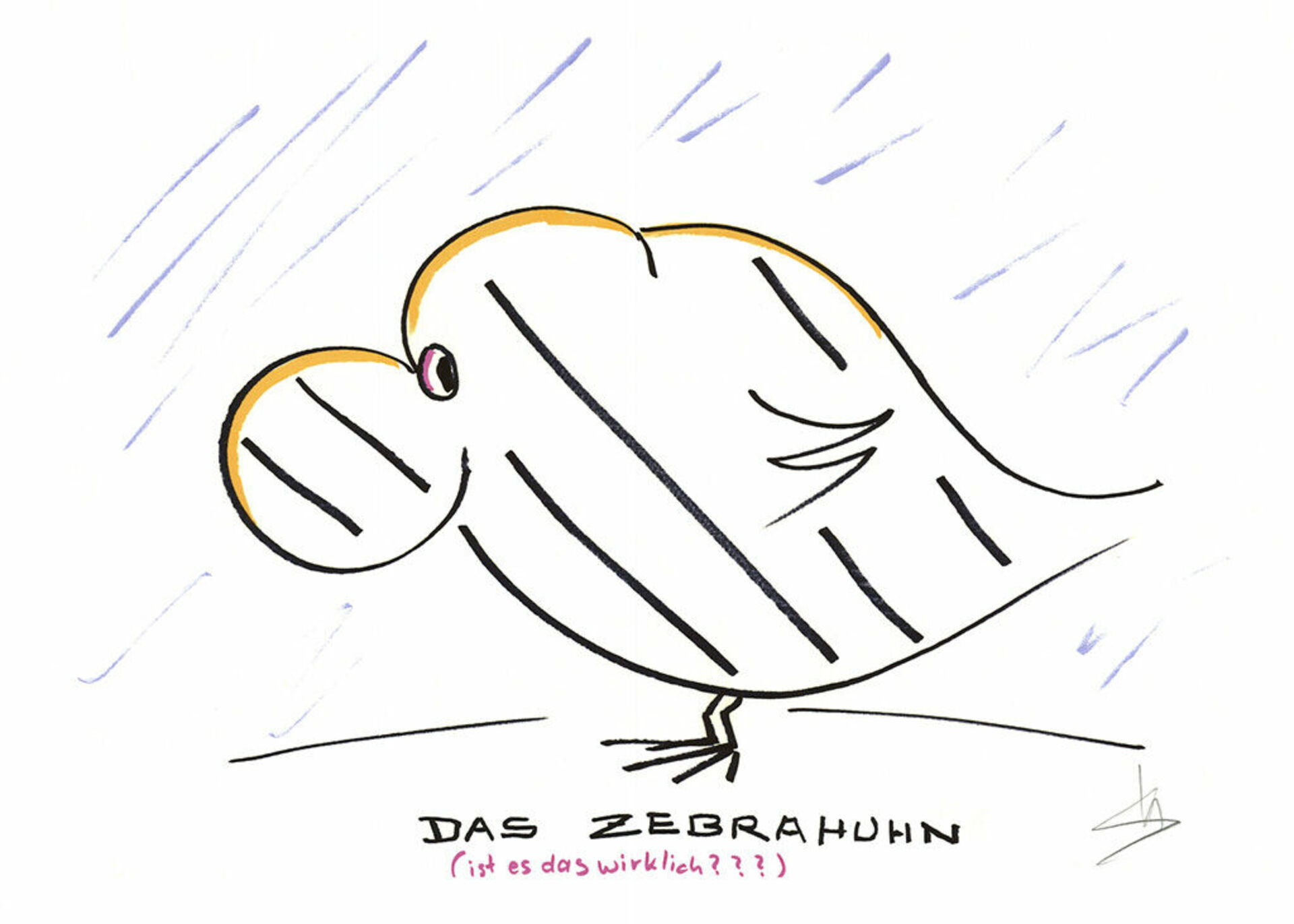 Das Zebrahuhn. 