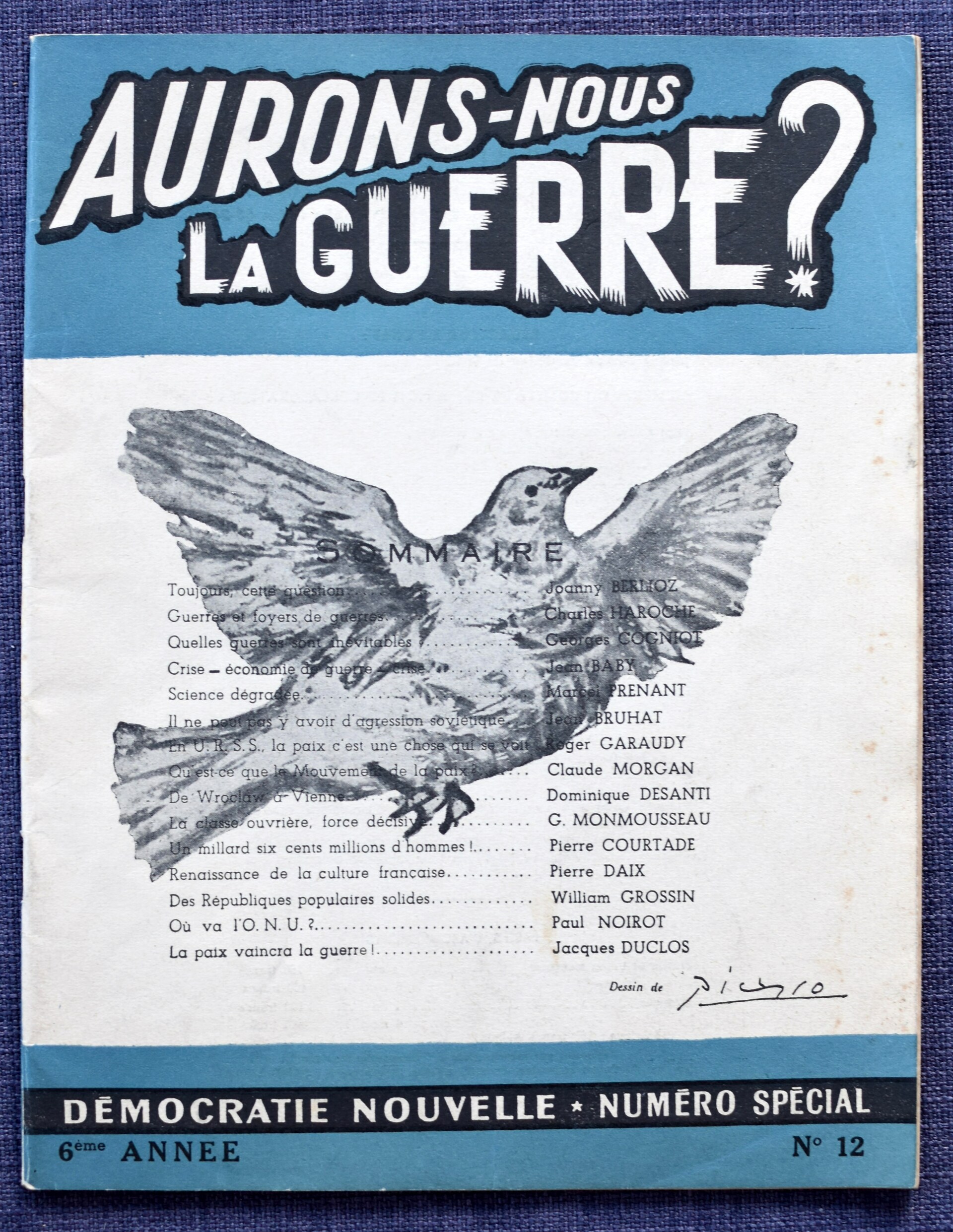 Démocratie nouvelle  Nr.12, Dezember 1952, Sond...