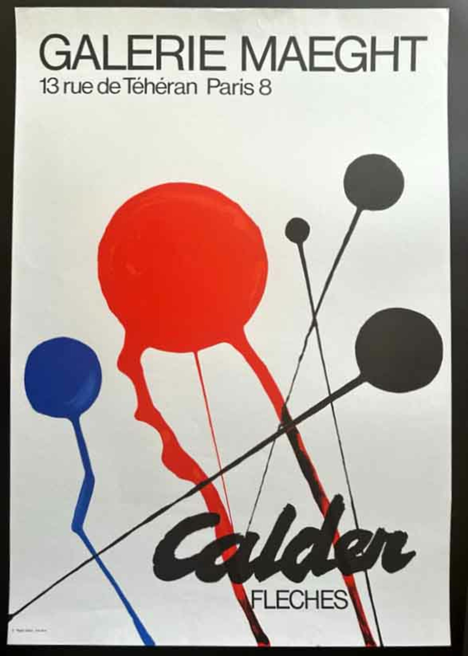 Plakat zur Ausstellung „Flèches“, Galerie Maegh...