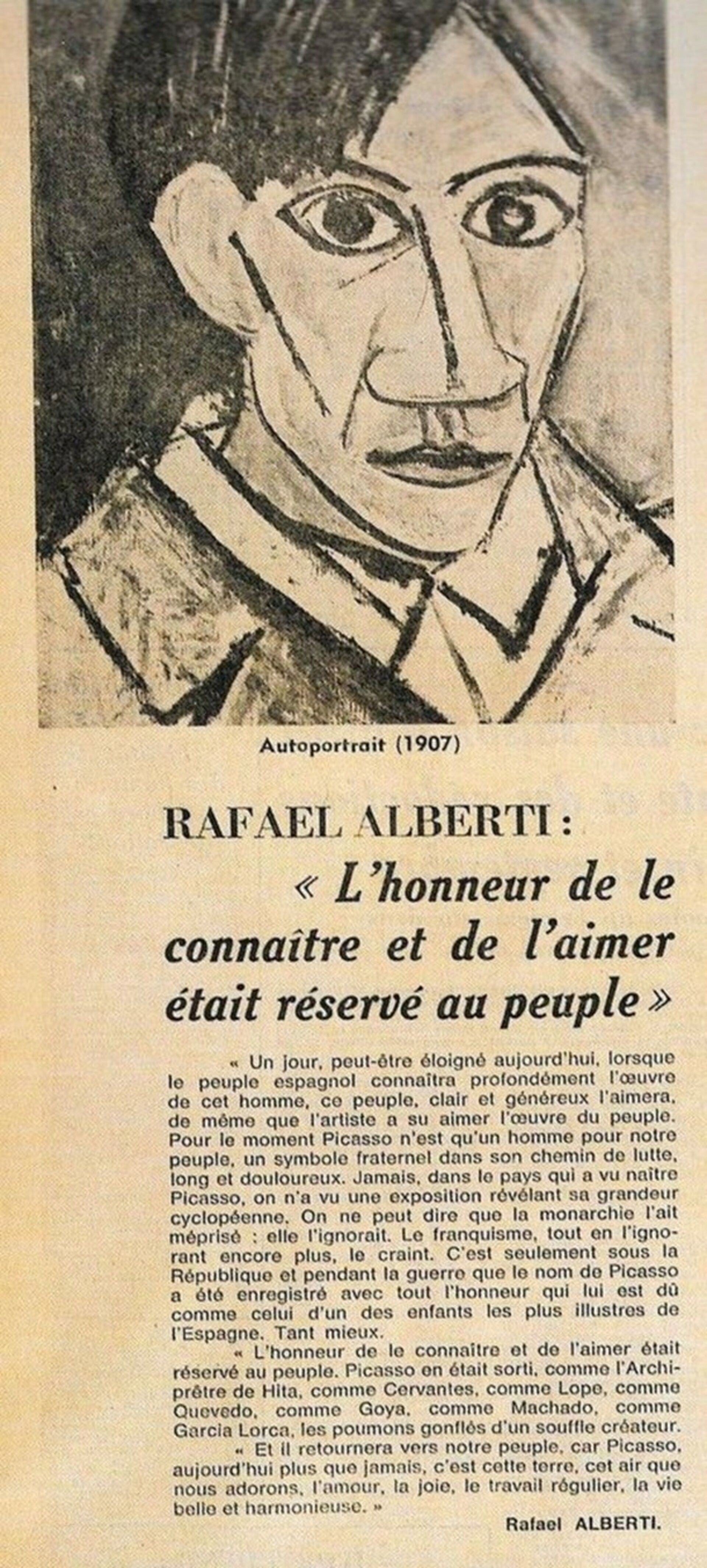 Rafael Albert - Picasso Autoportrait von 1907-L...