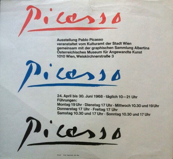 Picasso Austellung in Wien 1968