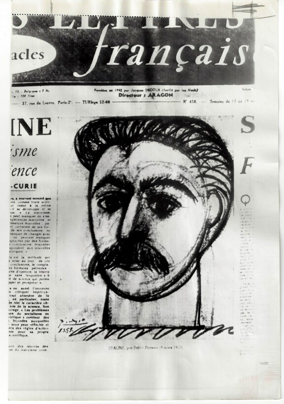 Staline - Photo lettres francaises 12. 3. 1953 Staline - Photo lettres francaises 12. 3. 1953