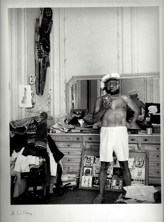 Picasso als Popeye- Fotografie Villers, signier... Picasso als Popeye- Fotografie Villers, signier...