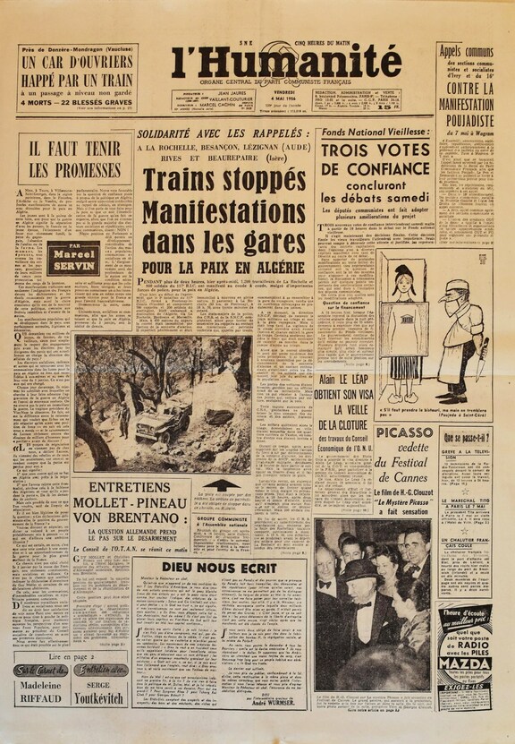 L´Humanite 4.5.1956, Festival de Cannes, später...