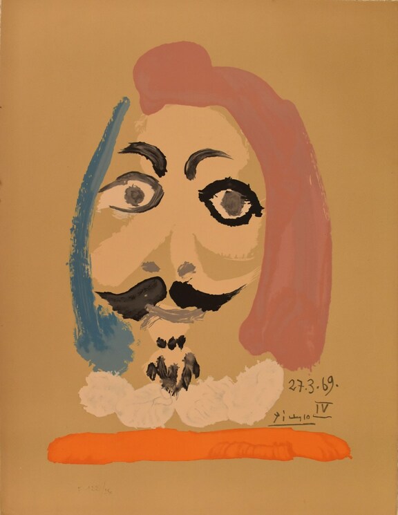 Lithographie aus der Serie 'Imaginäre Porträts'...