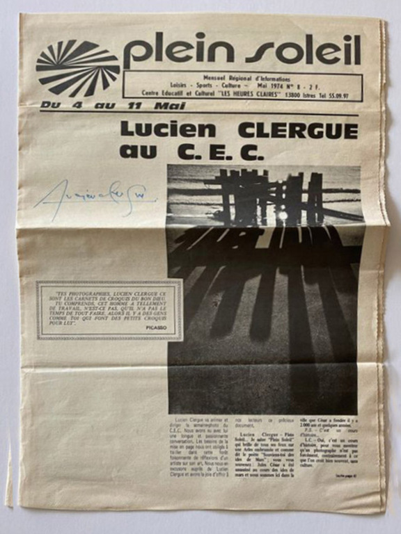 Plein soleil - Lucien Clergue au C. E. C, signiert Plein soleil - Lucien Clergue au C. E. C, signiert