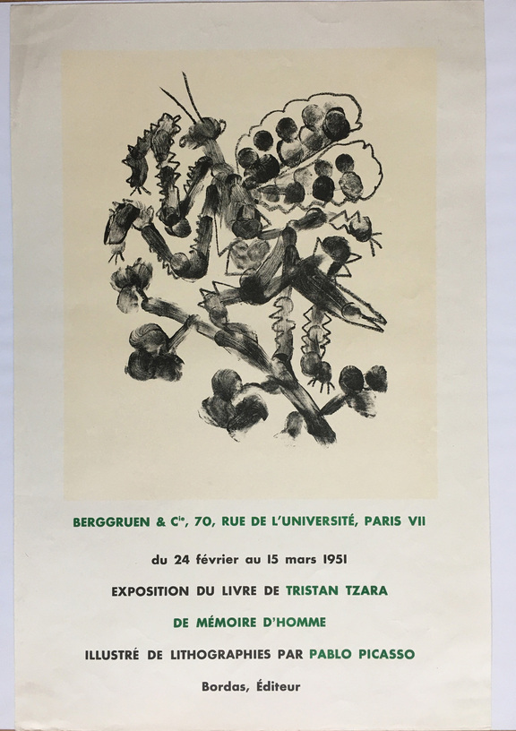 Ausstellung des Buches von Tristan Tzara „De Mé...