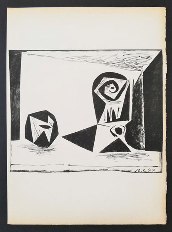"Komposition mit Stielglas", Composition au Ver...