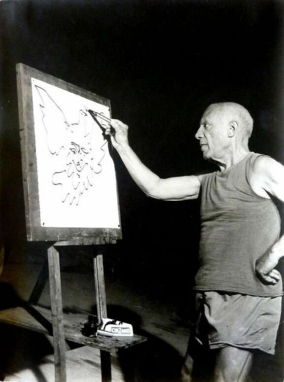 Picasso zeichnend - Villers Picasso zeichnend - Villers