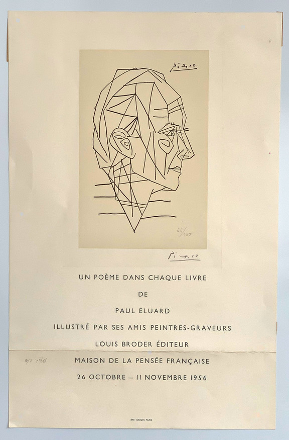 Ein Gedicht in jedem Buch von Paul Eluard, hand...