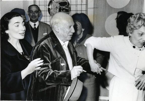 mit Jacqueline - Weg zur Ausstellung in Cannes
