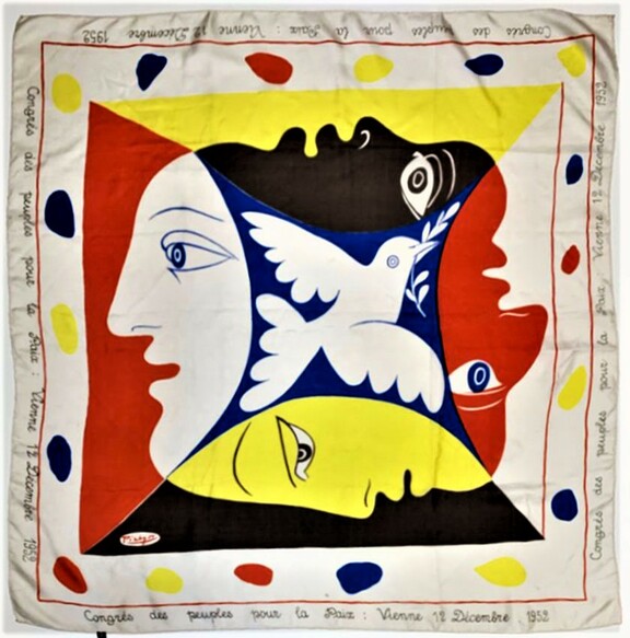 Foulard Vienne en soie Congrès des peuples pour... Foulard Vienne en soie Congrès des peuples pour...