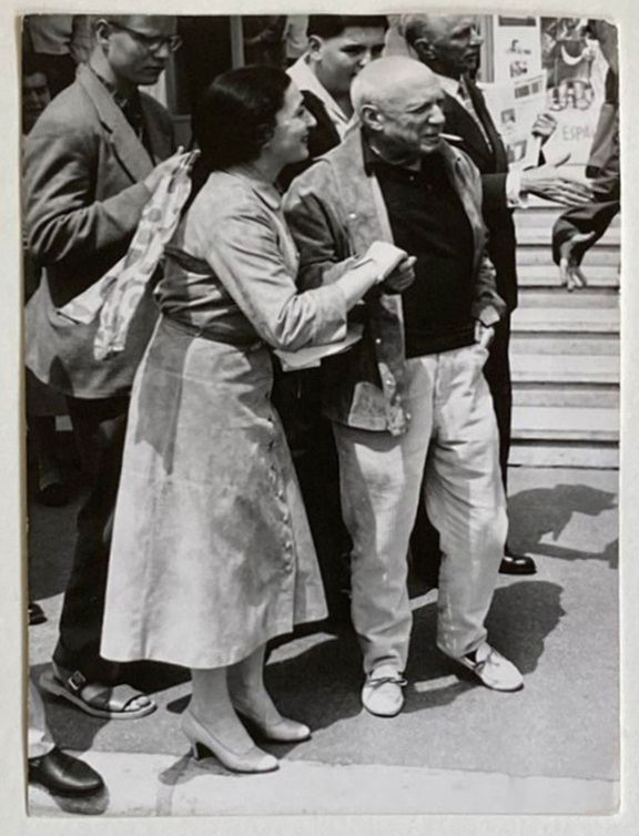 Picasso und Jacqueline Roque nach ihrer geheime...