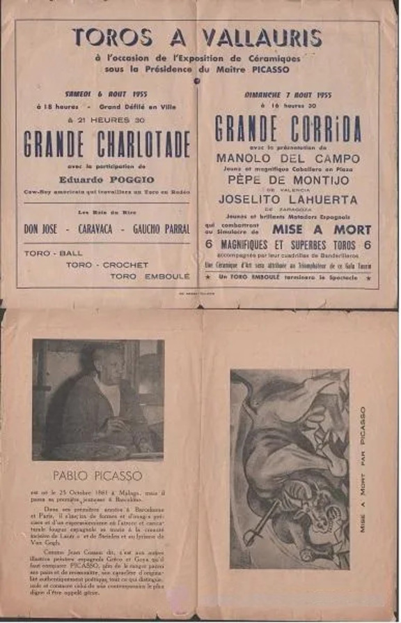 Toros a Vallauris 1955