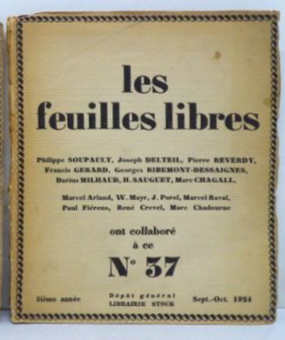 Les feuilles libres 37, September 1924 Les feuilles libres 37, September 1924