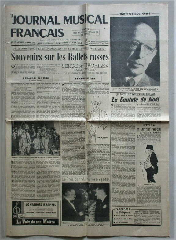 Jounal musical francais - Serge de Diaghilev, S... Jounal musical francais - Serge de Diaghilev, S...