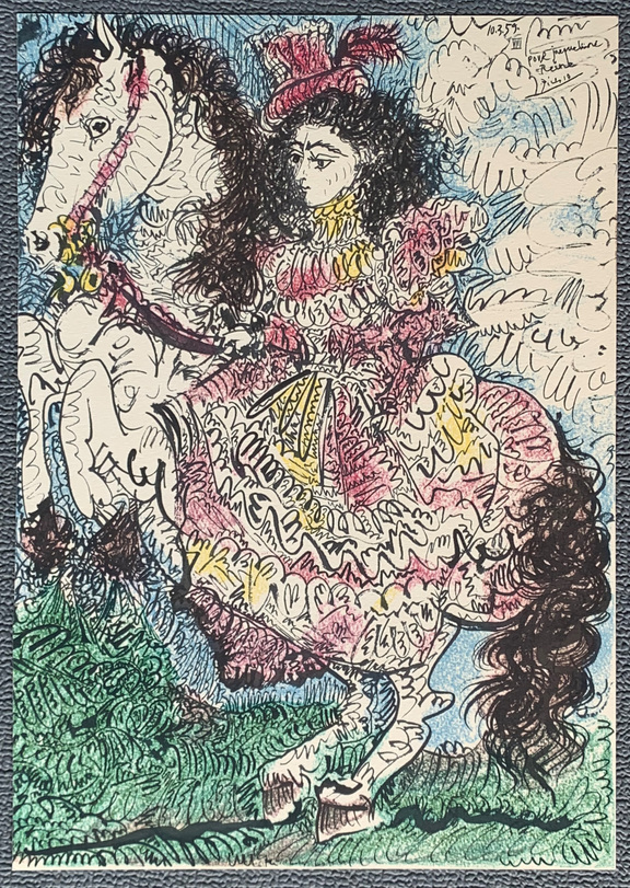 Blatt aus Toros y Toreros, 1961 - Reiterin