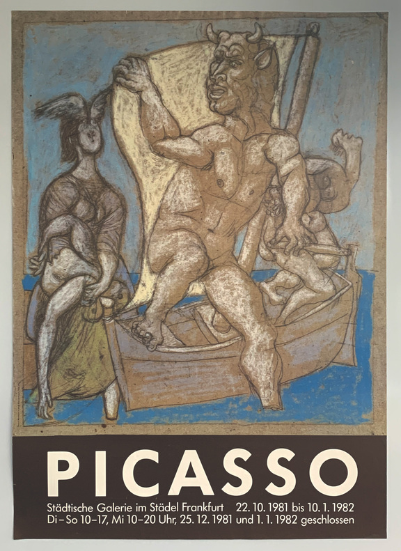 Minotaurus in einem Boot mit Frauen