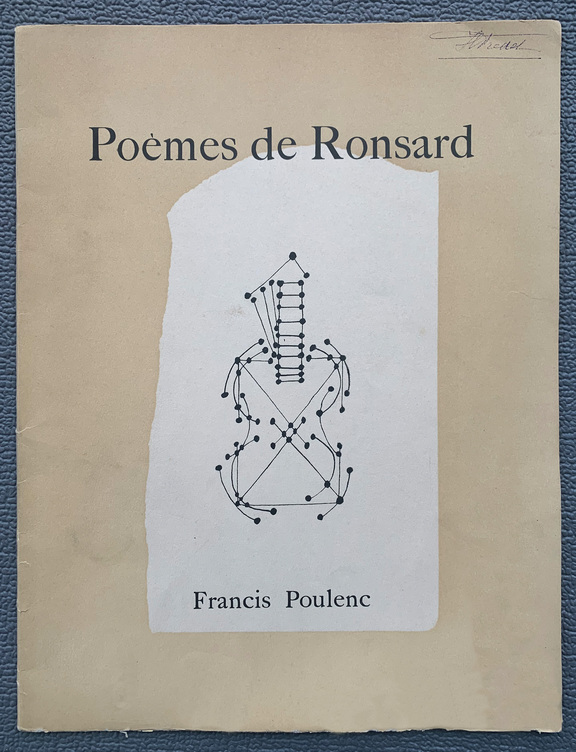 Poemes de Ronsard - FRANCIS POULENC, Notenheft ...