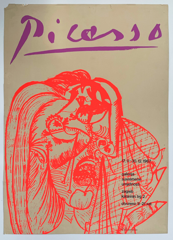 Ausstellungsplakat für die Galerija Suvremene U...