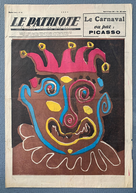 Le patriote 26.2.1963 - Picasso, Le Carneval vu...
