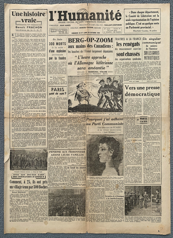 L´Humanite 30.10.1944 - Pourquoi j`ai adhere au...