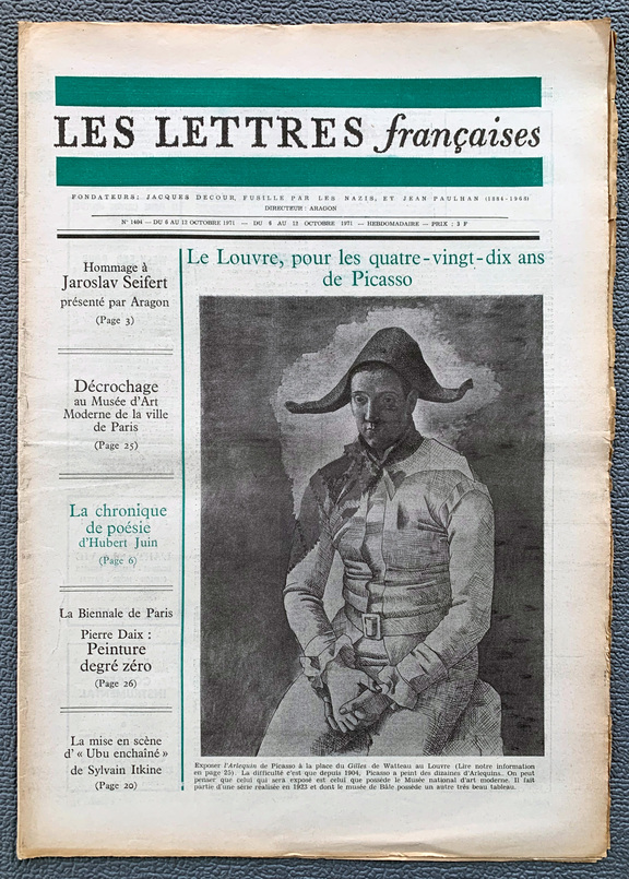 Les Lettres francaises 1404 - 6.-12.Okt. 1971 Les Lettres francaises 1404 - 6.-12.Okt. 1971