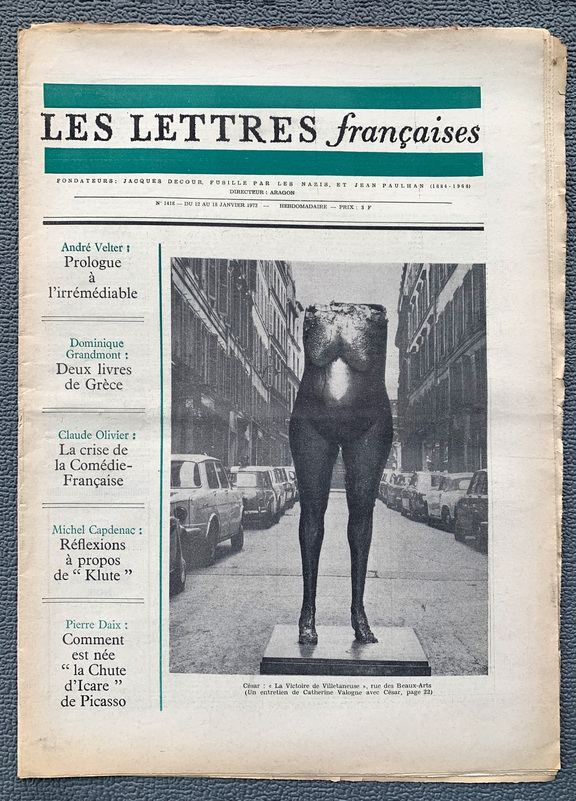 Les Lettres francaises 1418 - 12. -18. Jänner 1972