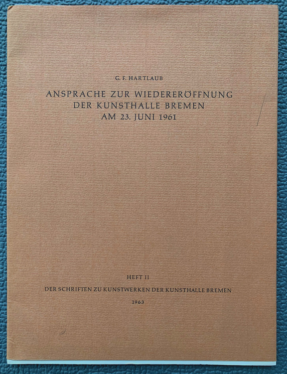  Ansprache zur Wiedereröffnung der Kunsthalle B...