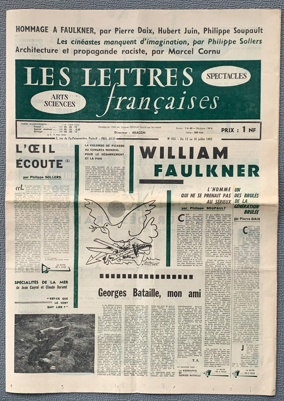 Les Lettres francaises 935 -  12 - 18. Juli 1962