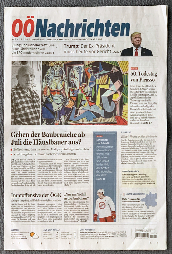 O.Ö. Nachrichten, 4. April 2023 - 50. Todestag ...