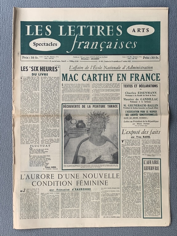 Les lettres francaises 483 -  24. September - 1...