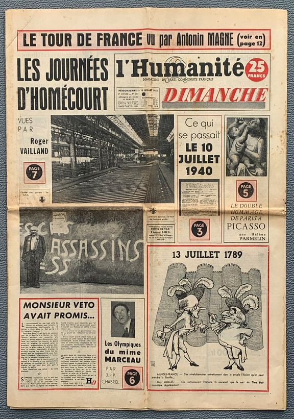 l´Humanite Dimanche 10.7.1955