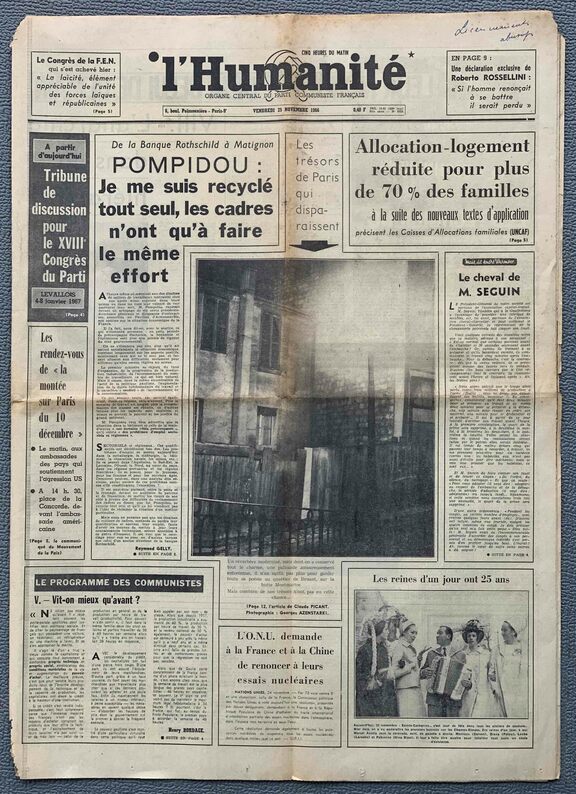 L Humanite 25.11.1966