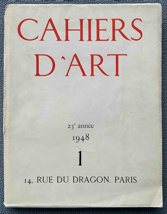 Cahiers d Art I, Paris  - 1948