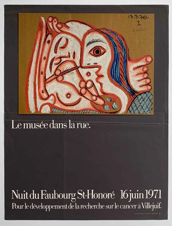 Plakat für die Nacht  auf der Faubourg Saint-Ho...