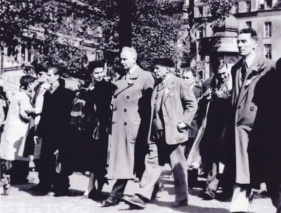 Picass, Aragon, J. Curie Friedenskongress 1949 Picass, Aragon, J. Curie Friedenskongress 1949